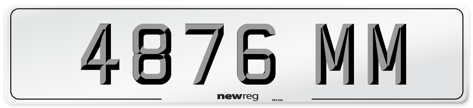 4876 MM Number Plate from New Reg